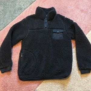 Swedish Pele Petersen navy blue fleece button up kids